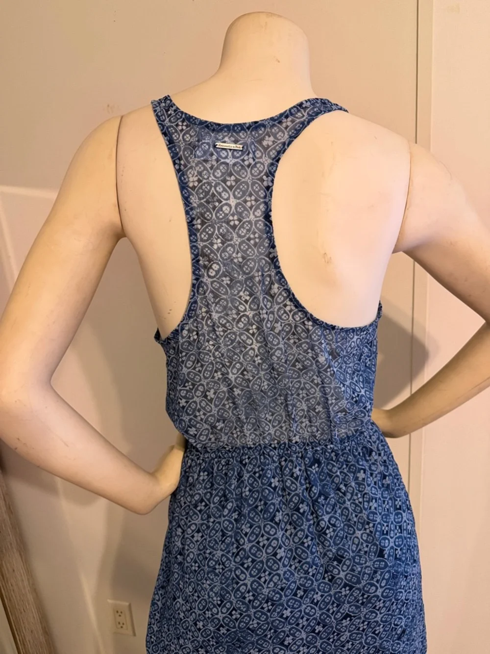 Abercrombie & Fitch Navy Blue Floral Maxi Dress